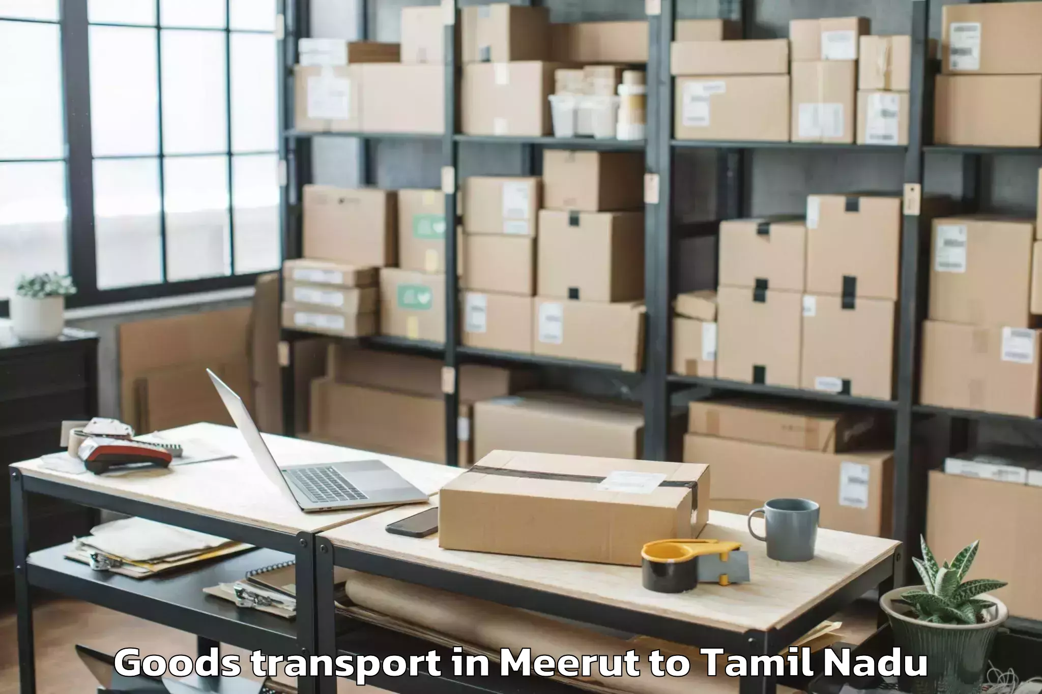 Top Meerut to Uthiramerur Goods Transport Available